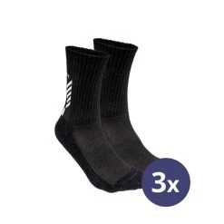JT Supply 3 Paare Schwarze Sportsocken Mit Weicher Frotteesohle - Unisex