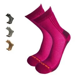 ANDINA OUTDOORS Alpaka Merino Wandersocken: ANDANTE Gepolsterte Trekking Thermosocken Unisex.