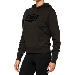 100% Avalanche Womens Pullover Hoody - Light Black