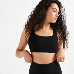 Domyos Bustier Leichter Halt - 120 Schwarz