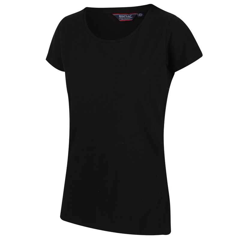 Regatta Carlie Kurzärmeliges Fitnessshirt Für Damen - Schwarz