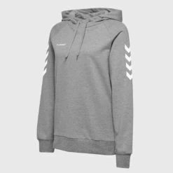 Hummel Damen Handball Hoodie - Go Cotton Logo Grey