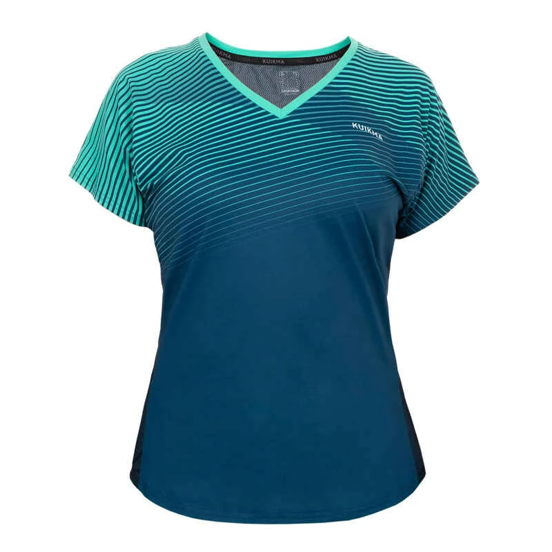 KUIKMA Damen Padel-T-Shirt - PTS 500 Blau/orange - Image 2