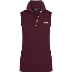 HV Polo Damen Poloshirt ärmellos HVPLia Dark Berry