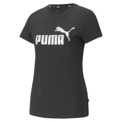 Essentials+ Metallic Logo Damen T-Shirt PUMA