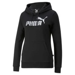 Essentials+ Metallic Logo Hoodie Für Damen PUMA