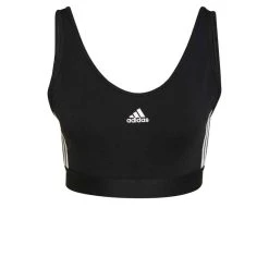 ADIDAS Essentials Removable Pads 3-Streifen Crop-Top