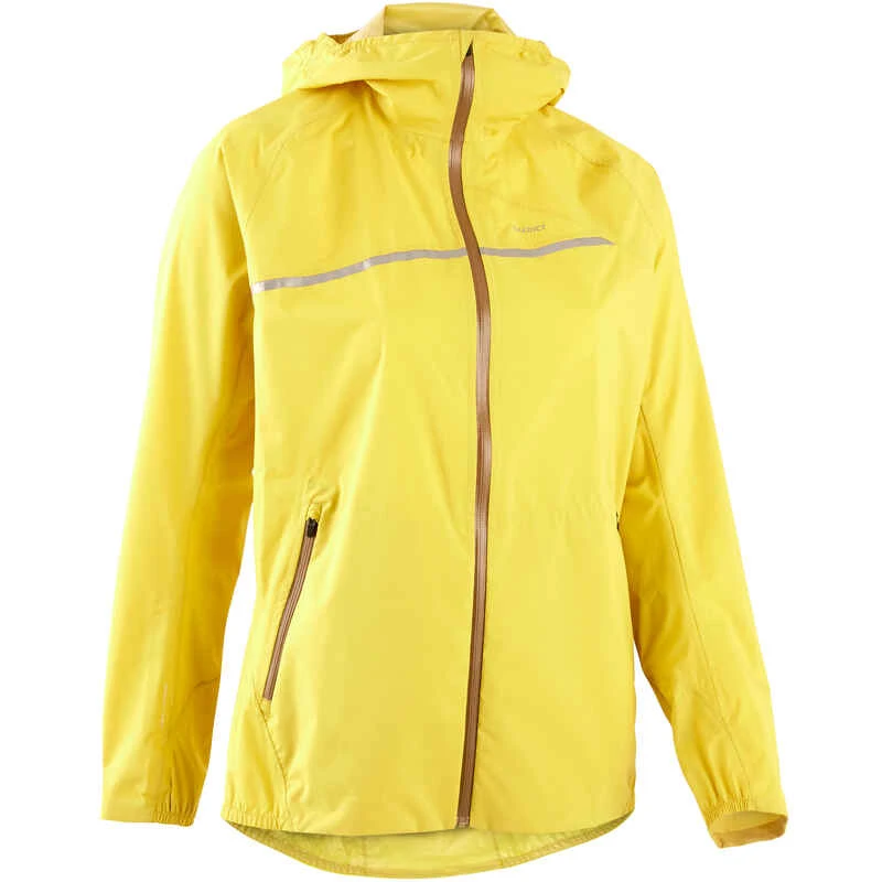 EVADICT Lauf-Regenjacke Trail Damen Ockergelb
