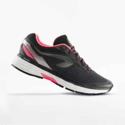 Laufschuhe Kiprun Long 2 Damen Schwarz/rosa