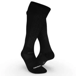 KIPRUN Laufsocken High Merinowolle Run 900 Schwarz