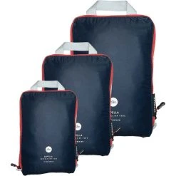 NORDKAMM Packtaschen Set M,L,XL, Packing Cubes CAPELLA Ultraleicht Blau