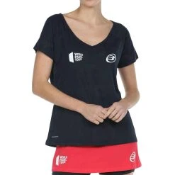 BULLPADEL Padel T-Shirt Kurzarm Damen V-Ausschnitt Atmungsaktiv - Rapolan Blau