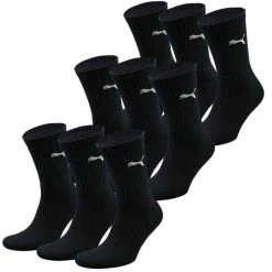 PUMA Crew-Socken Unisex Schwarz (6er-Pack)