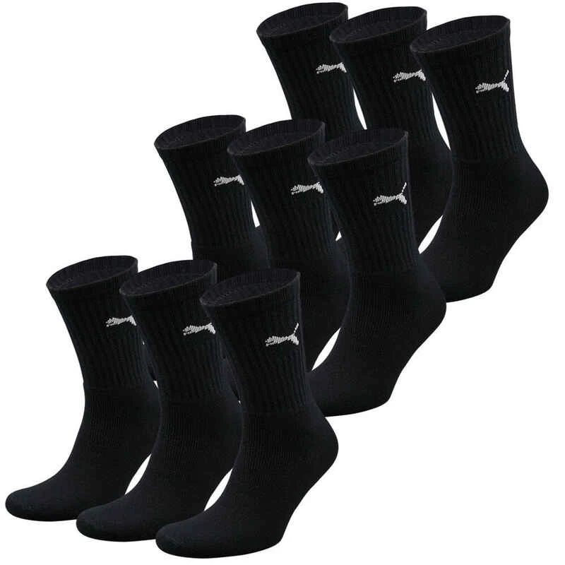 PUMA Crew-Socken Unisex Schwarz (6er-Pack)