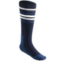 FOUGANZA Reitsocken 100 Kinder Marineblau/dunkelblau/weiss Gestreift