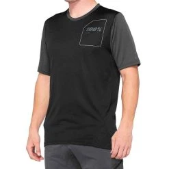 100% Ridecamp Jersey Schwarz/Grau