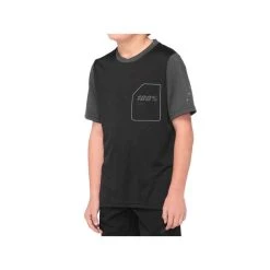 100% Ridecamp Youth Short Sleeve Jersey - Black/Charcoal