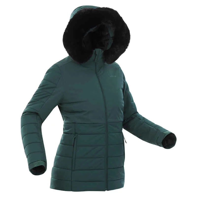 WEDZE Skijacke Damen Warm Mittlere Länge - 100 Weiss - Image 4