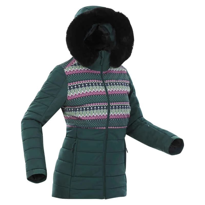 WEDZE Skijacke Damen Warm Mittlere Länge - 100 Weiss - Image 3