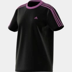 T-Shirt Fitness Soft Training Adidas Damen Schwarz/lila