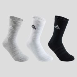 Tennissocken High 3er-Pack - Adidas Grau/weiss/schwarz