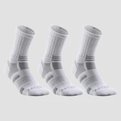 Artengo Tennissocken RS 560 High 3er-Pack Weiss/grau