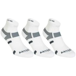 Artengo Tennissocken RS 560 Mid 3er-Pack Weiss/grau