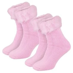 TARJANE Thermosocken 2er Set 'fleecy' | Damen | Rosa