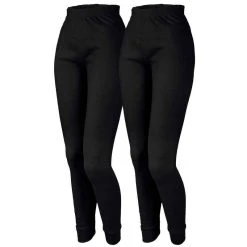 BLACK SNAKE Thermounterhose Damen 2-er Set | Sportunterhose | Innenfleece | Schwarz