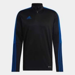 Trainingsjacke Fussball Top Tiro Damen/Herren Schwarz Adidas