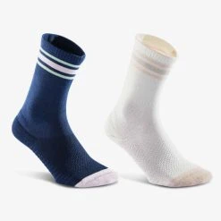 Newfeel Walkingsocken High Deocell Urban Walk 2er Pack Blau/naturfarben