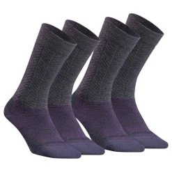 Quechua Wandersocken Winterwandern SH500 Ultra-warm Halbhoch 2 Paar